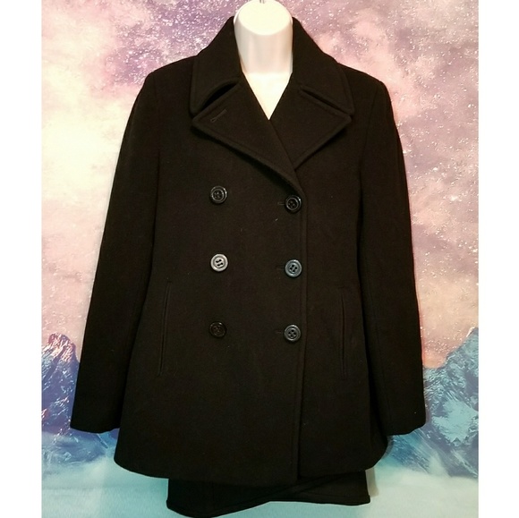 Calvin Klein Collection Jackets & Blazers - Calvin Klein Double Breasted Black Peacoat